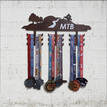 Porta Medalhas Mountain Bike madeira trilha