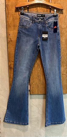 $74,90 UNIT / CALÇA FLARE BASICA LAVAGEM MEDIA /GRADE:36/1 38/2 40/2 42/2 44/2 46/1 =10 PEÇAS