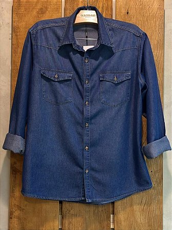 $74,90 UNIT/ CAMISA JEANS MASCULINA /GRADE:P/1 M/3 G/2 GG/1 =7 PEÇAS