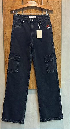 $84,90 UNIT/CALÇA WIDE LEG CARGO BLACK/ STRETCH/GRADE: 36/1 38/2 40/2 42/2 44/2 46/1=10 PEÇAS