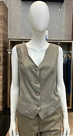 $63,90 UNIT /COLETE FEMENINO LINHO EKO /COLOR CAQUI/ GRADE:P/1 M/2 G/2 GG/1=6 PEÇAS