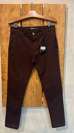 $79,90 UNIT / CALÇA MASCULINA CHINO SLIM/ MARROM/GRADE: 40/1 42/2 44/2 46/2 48/1= 8 PEÇAS