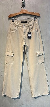 $79,90 UNIT /CALÇA WIDE LEG CARGO/ BEGE/ GRADE:36/3 38/3 40/2 42/1= 9 PEÇAS
