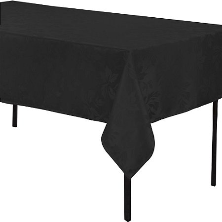 Toalha de Mesa Jacquard "estampado" 1,40x1,40 - Preto