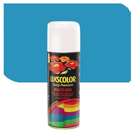 Spray Lukscolor Multiuso Azul Médio Brilhante  400 ml