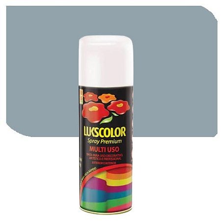 Spray Lukscolor Multiuso Cinza Placa Brilhante 400 ml - Varejão das Tintas  - Um mundo colorido ao seu alcance