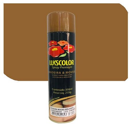 Spray Lukscolor Madeira e Móveis Mogno Brilhante 350 ml