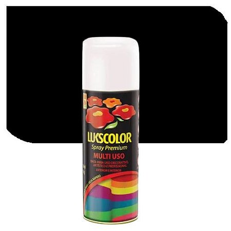 Spray Lukscolor Multiuso  Preto Brilhante   400 ml