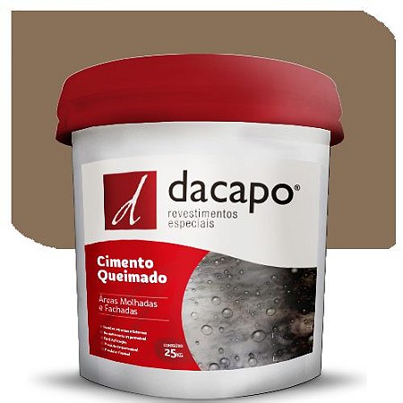 Cimento Queimado Dacapo Para Área Molhada e Fachada Concreto 25 Kg