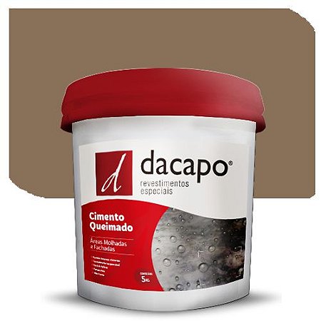 Cimento Queimado Dacapo Para Área Molhada e Fachada Concreto 5 Kg