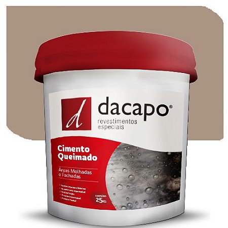 Cimento Queimado Dacapo Para Área Molhada e Fachada Barbante 25 Kg