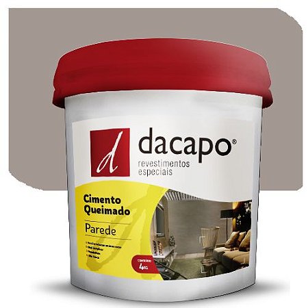 Cimento Queimado Dacapo Para Parede Platina Suave 5 Kg