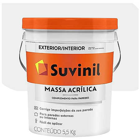 Massa Acrílica Suvinil Interior/Exterior Balde 5,5 KG