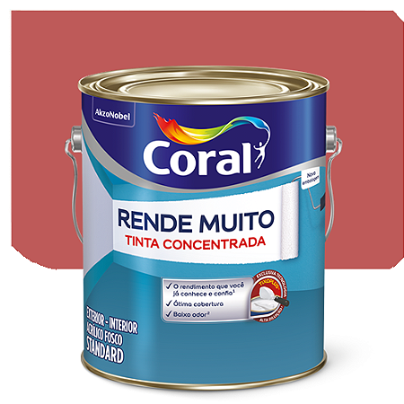 Tinta Acrílica Coral Rende Muito Fosco Suco de Goiaba 3,2 Litros