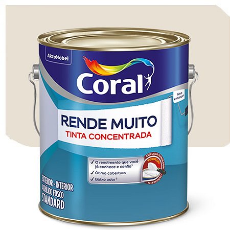 Tinta Acrílica Coral Rende Muito Fosco Areia 3,2 Litros