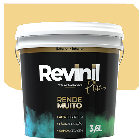 Tinta Acrílica Standard Revinil Rende Muito Marfim 3,6  Litros