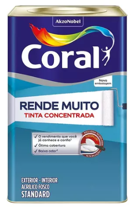 Tinta Acrílica Coral Rende Muito Fosco Cinza Alpino 16 Litros