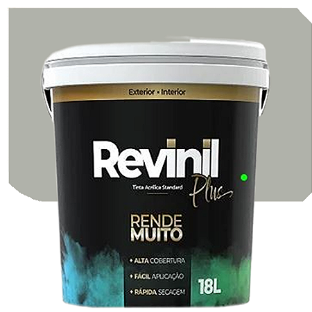 Tinta Acrílica Standard Revinil Rende Muito Cromio 3,6 Litros