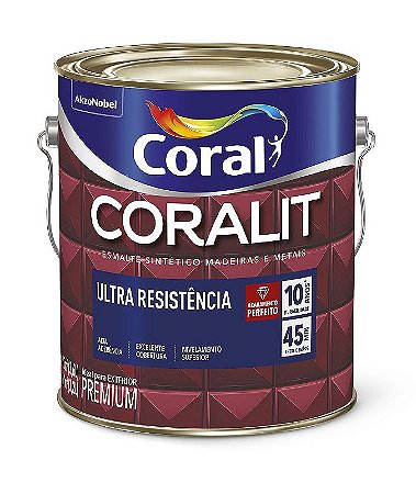 TINTA ESMALTE CORAL CORALIT ALTO BRILHO ALUMINIO 3,6 LITROS