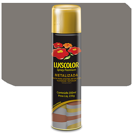 Spray Lukscolor Metalizada Grafite Exterior 350 ML