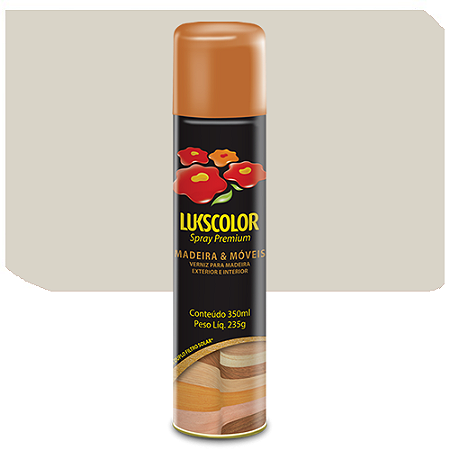 Spray Lukscolor Madeira e Móveis Natural Fosco 350 ML