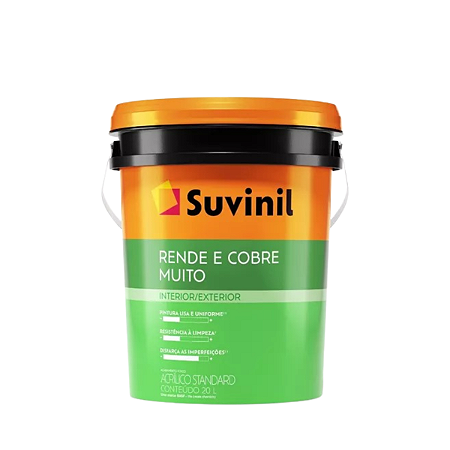 Tinta Acrílica Suvinil Rende Cobre Muito Branco Balde  20 Litros