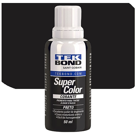 Corante Líquido Tekbond Super Color Preto 50ML