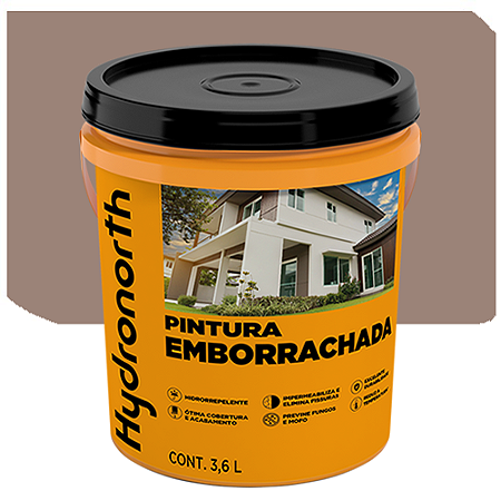 Pintura Emborrachada Hydronorth 3,6 Litros Cinza Rupestre Balde