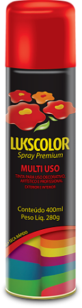 Spray Lukscolor Multiuso Preto Fosco  400 ml