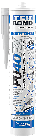 SILICONE SELANTE PU40FIX BRANCO 387G TEKBOND