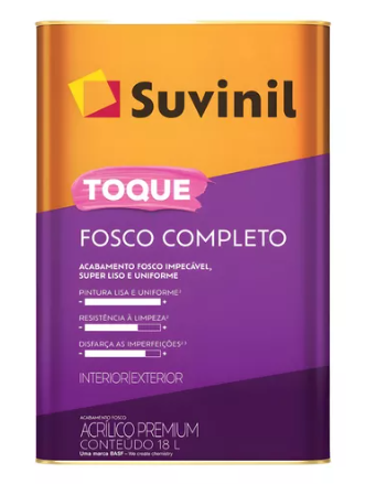 TINTA ACRÍLICA SUVINIL TOQUE FOSCO COMPLETO GELO 18 LITROS