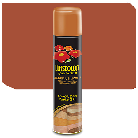 SPRAY LUKSCOLOR MADEIRA E MÓVEIS MOGNO FOSCO 350 ML