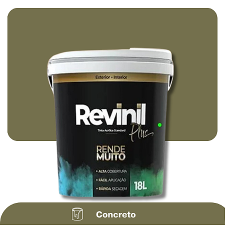TINTA ACRÍLICA STANDARD REVINIL RENDE MUITO CONCRETO 18L