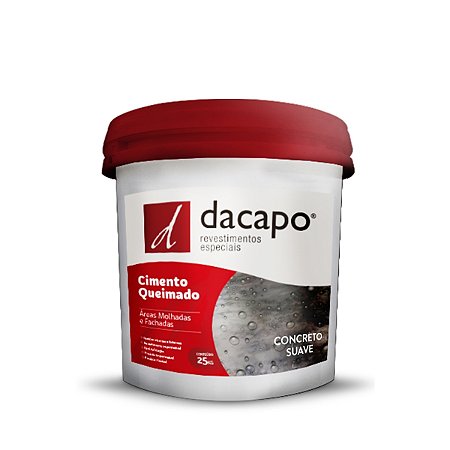 Cimento Queimado Dacapo Área Molhada e Fachada Platina 25Kg
