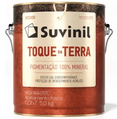 Massa Para Efeito Suvinil Toque Terra Calcita Alaranjada 5Kg