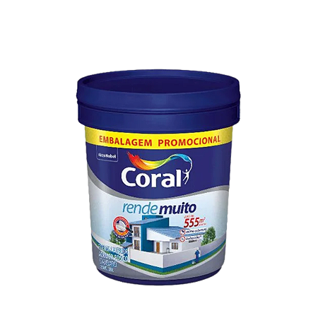 Tinta Acrílica Coral Rende Muito Fosco Branco Balde 20L