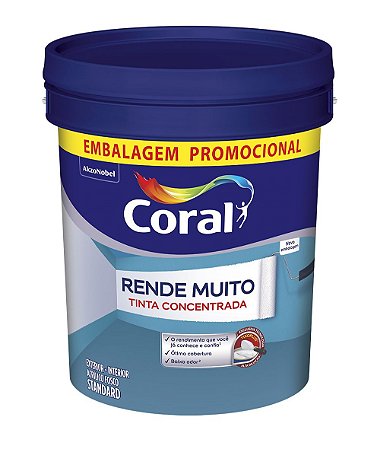 TINTA ACRÍLICA CORAL RENDE MUITO FOSCO BRANCO GELO BALDE 20L