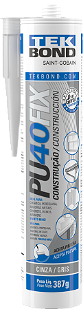 Silicone Selante Pu40fix Cinza 387g Tekbond