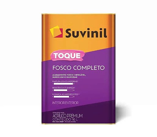 Tinta Acrílica Suvinil Toque Fosco Completo Papel Picado 16 Litros