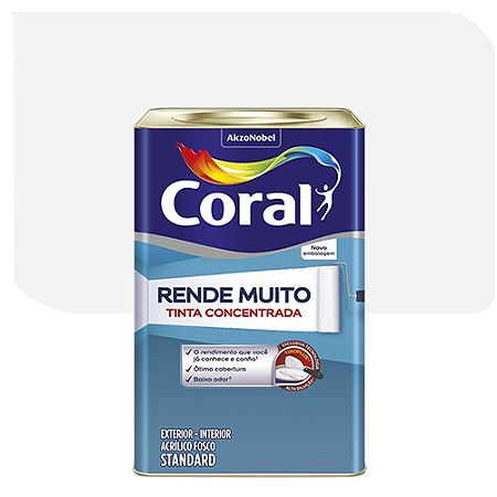 Tinta Acrílica Coral Rende Muito Fosco Branco 18 Litros