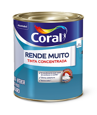 Tinta Acrílica Coral Rende Muito Fosco Branco Gelo 0,9 Litros