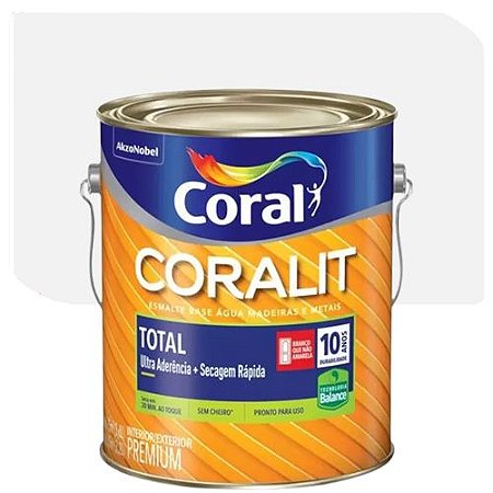 Tinta Esmalte Coral Coralit Zero Odor Balance Brilhante Branco 3,6 Litros