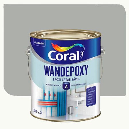 Tinta Esmalte Epoxi Coral Wanderpoxy Cinza Médio 2,7 Litros