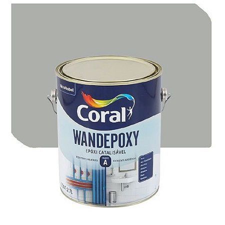 Tinta Esmalte Epoxi Coral Wandepoxy Platina 2,7 Litros