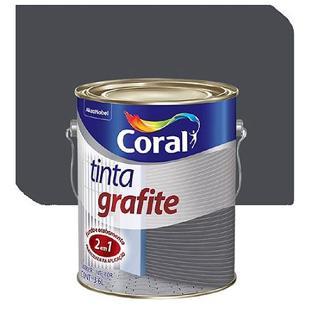 Tinta Esmalte Coral Fosco Grafite  Escuro 3,6 Litros