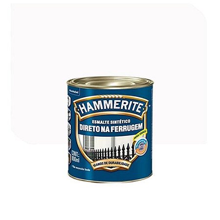 Tinta Esmalte Coral Hammerite Contra Ferrugem Branco 0,8L