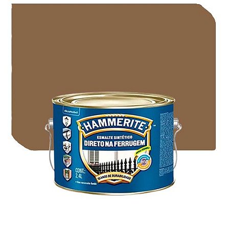 Tinta Esmalte Coral Hammerite Contra Ferrugem Brilhante Ouro 2,4 Litros