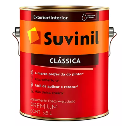 Tinta Látex Suvinil Clássica Fosco Gelo 3,6 Litros