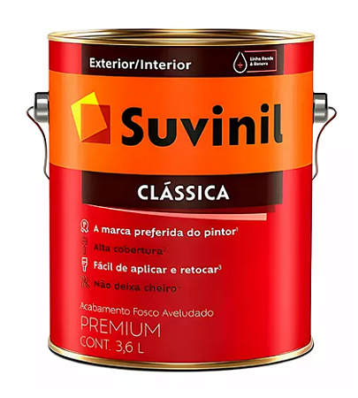 Tinta Látex Suvinil Clássica Fosco Palha 3,6 Litros