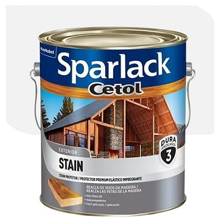 Verniz Sparlack Stain Plus Acetinado Natural 3,6 Litros